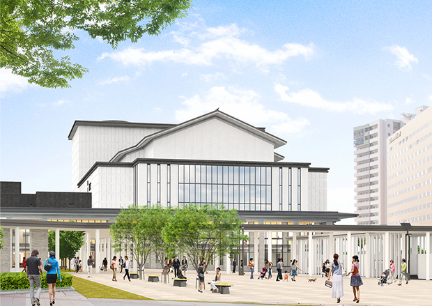 山形県総合文化芸術館外観パース図